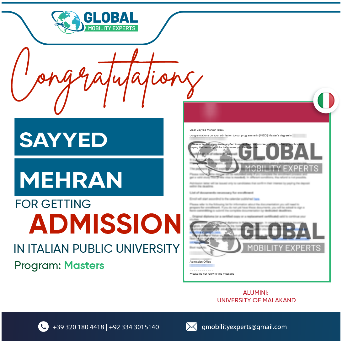 Admission MEHRAN 3